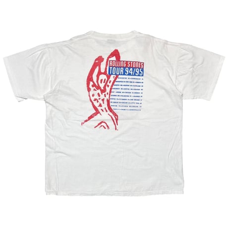 ROLLING STONES AMERICAN FLAG LIP & TONGUE VOODOO LOUNGE TOUR 94/95 WHITE BROCKUM XL 4963