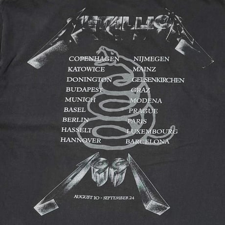 METALLICA 1991 4 FACE TOUR FITS XL 8796