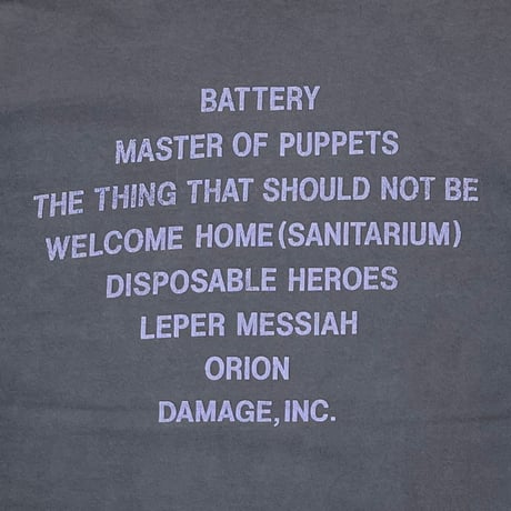 METALLICA MASTER OF PUPPETS GIANT BY TEE JAYS XL 1840