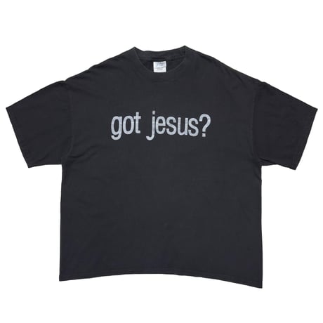 OLD&VINTAGE got jesus? TEXT got milk? parody BLACK XL 8028