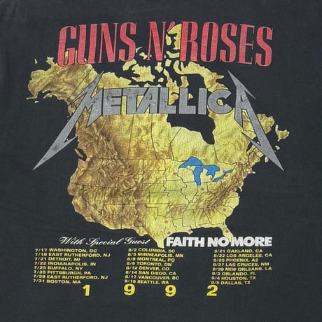 GUNS N' ROSES METALLICA 1992 FAITH NO MORE BROCKUM LARGE 5093