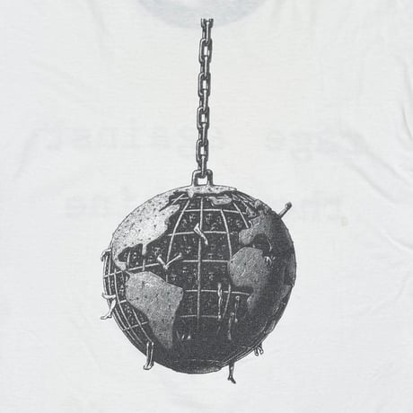 RAGE AGAINST THE MACHINE WRECKING BALL RINGER TEE WHITE/BLACK GIANT LARGE 1032