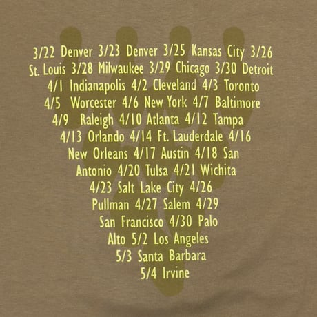 FOO FIGHTERS 1996 TOUR BEIGE ANVIL LARGE 0042