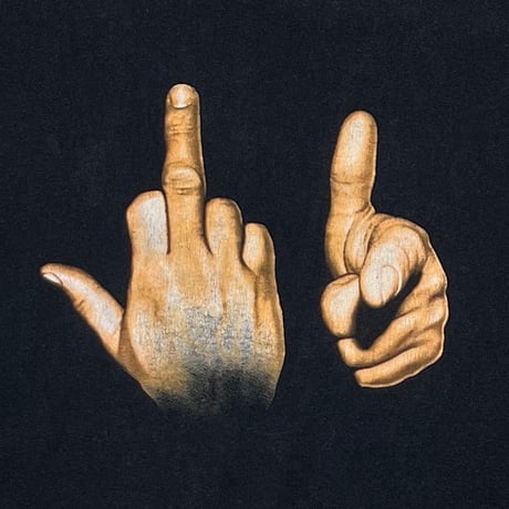 OLD&VINTAGE FUCK YOU HAND SIGN FRUIT OF THE LOOM XL 6660
