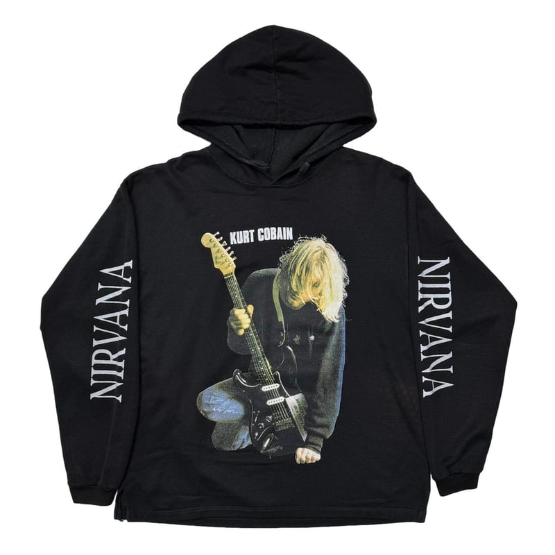 レア ユーロ物 ビンテージ NIRVANA  COBAIN パーカー NIRVANA EURO BOOTLEG KURT COBAIN GUITAR BACK ME