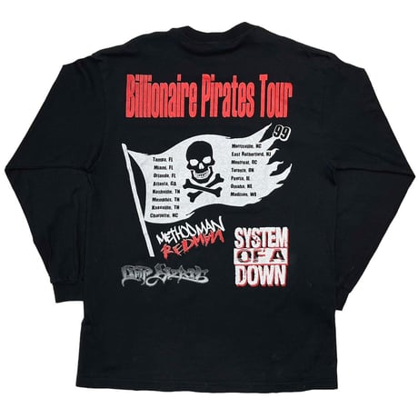 LIMP BIZKIT BILLIONAIRE PIRATES TOUR 1999 LS BLACK DELTA LARGE 4441