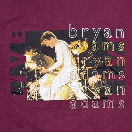 Bryan Adams LIVE TOUR BURGUNDY SCREEN STARS LARGE 8879