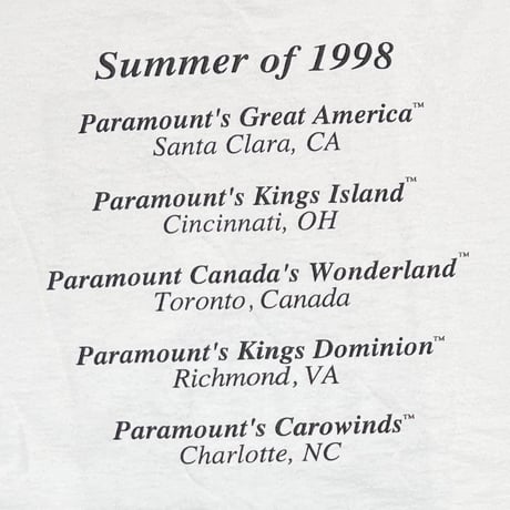 TITANIC PARAMOUNT PARKS PRESENTS WHITE XXL 9445