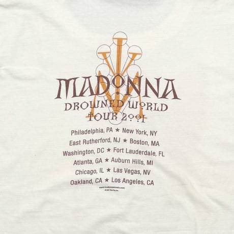 MADONNA DROWNED WORLD TOUR 2001 WHITE ALL SPORT LARGE 1301