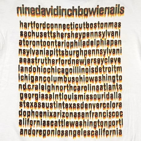NINE INCH NAILS DAVID BOWIE TOUR 1995 WHITE anvil LARGE 8772