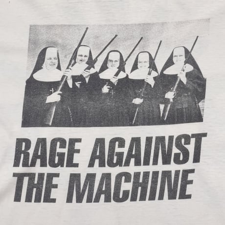 RAGE AGAINST THE MACHINE NUNS & GUNS LS WHITE LARGE 0972