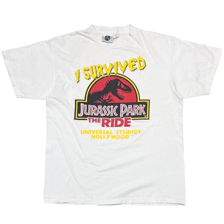 JURASSIC PARK THE RIDE UNIVERSAL STUDIOS HOLLYWOOD WHITE XL 7232
