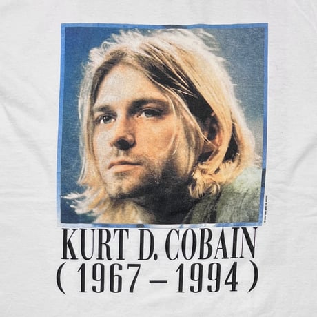 NIRVANA KURT COBAIN MEMORIAL ADULT WHITE GIANT by TULTEX XL 7053