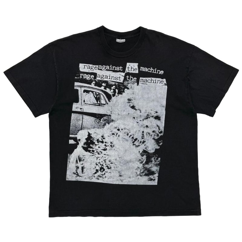 RAGE AGAINST THE MACHINE BURNING MONK BACK TEXT