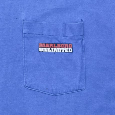 Marlboro UNLIMITED COYOTE POCKET TEE BLUE FITS LARGE 1166