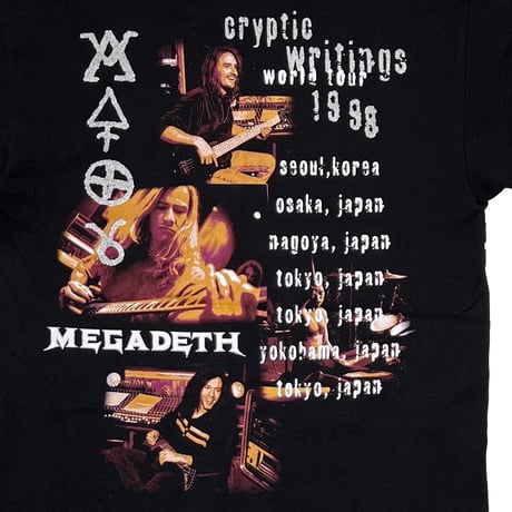 MEGADETH CRYPTIC WRITINGS WORLD TOUR giant MEDIUM 7731