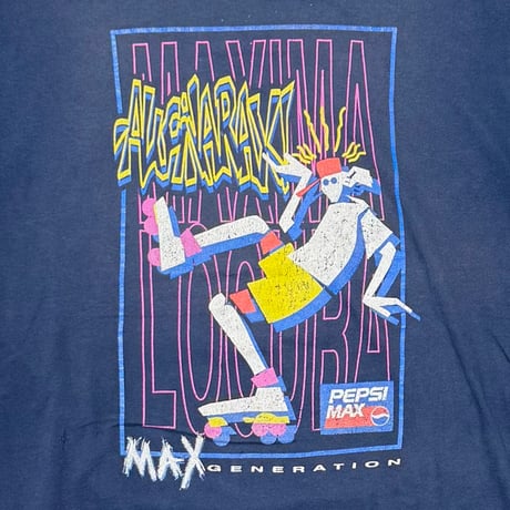 PEPSI MAX GENERATION NAVY Hanes TOP-T LARGE 7664