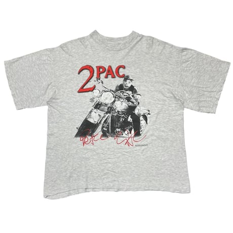 2PAC 1997 PEACE HAND SIGN ASH GREY XL 0877