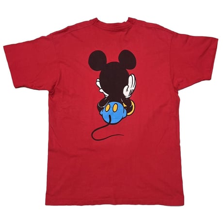 DISNEY VINTAGE MICKEY MOUSE LINK PRINT RED XL 9111