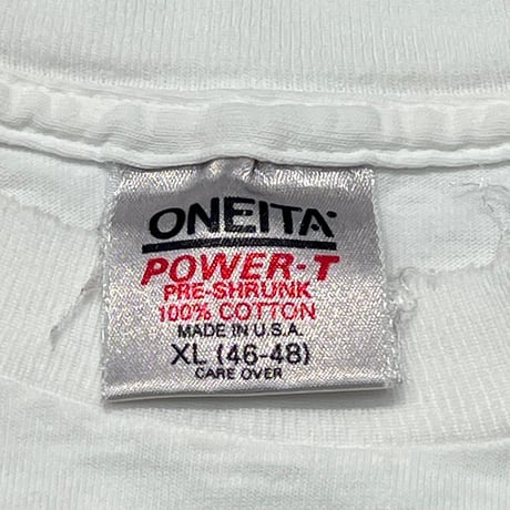 JOE GESHICK BEAR SPIRIT ART LS WHITE ONEITA XL 0336