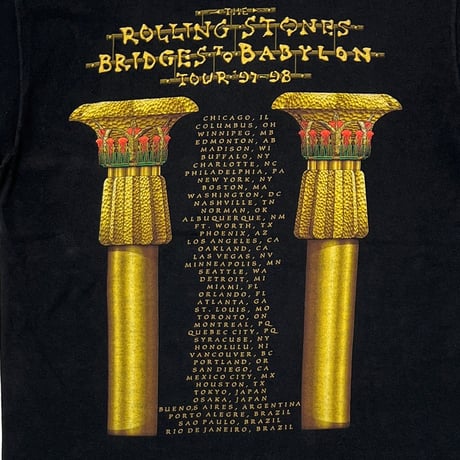 ROLLING STONES 1997 BRIDGE TO BABYLON GOLD TONGUE ANVIL LARGE 8545