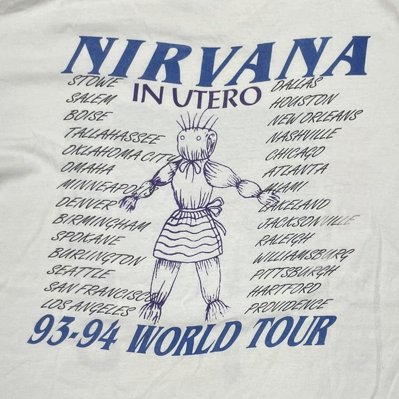 NIRVANA IN UTERO 93-94 WORLD TOUR BOOTLEG FITS