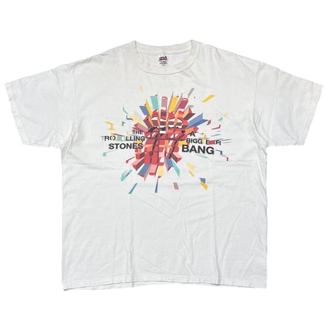 ROLLING STONES LIP & TONGUE A BIGGER BANG 2006 WHITE anvil XL 5498