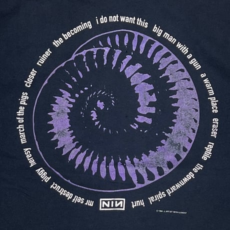 NINE INCH NAILS CLOSER EMBROIDERY BOX LOGO ALL SPORT XL 9219