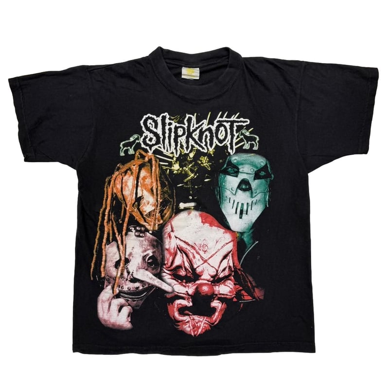 slipknot バンドT オレンジ XL 2001年 バーコード Vintage 2001 Slipknot Barcode 742617 000027 T Shirt Size L