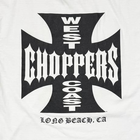 WEST COAST CHOPPERS IRON CROSS LS WHITE LARGE 1283