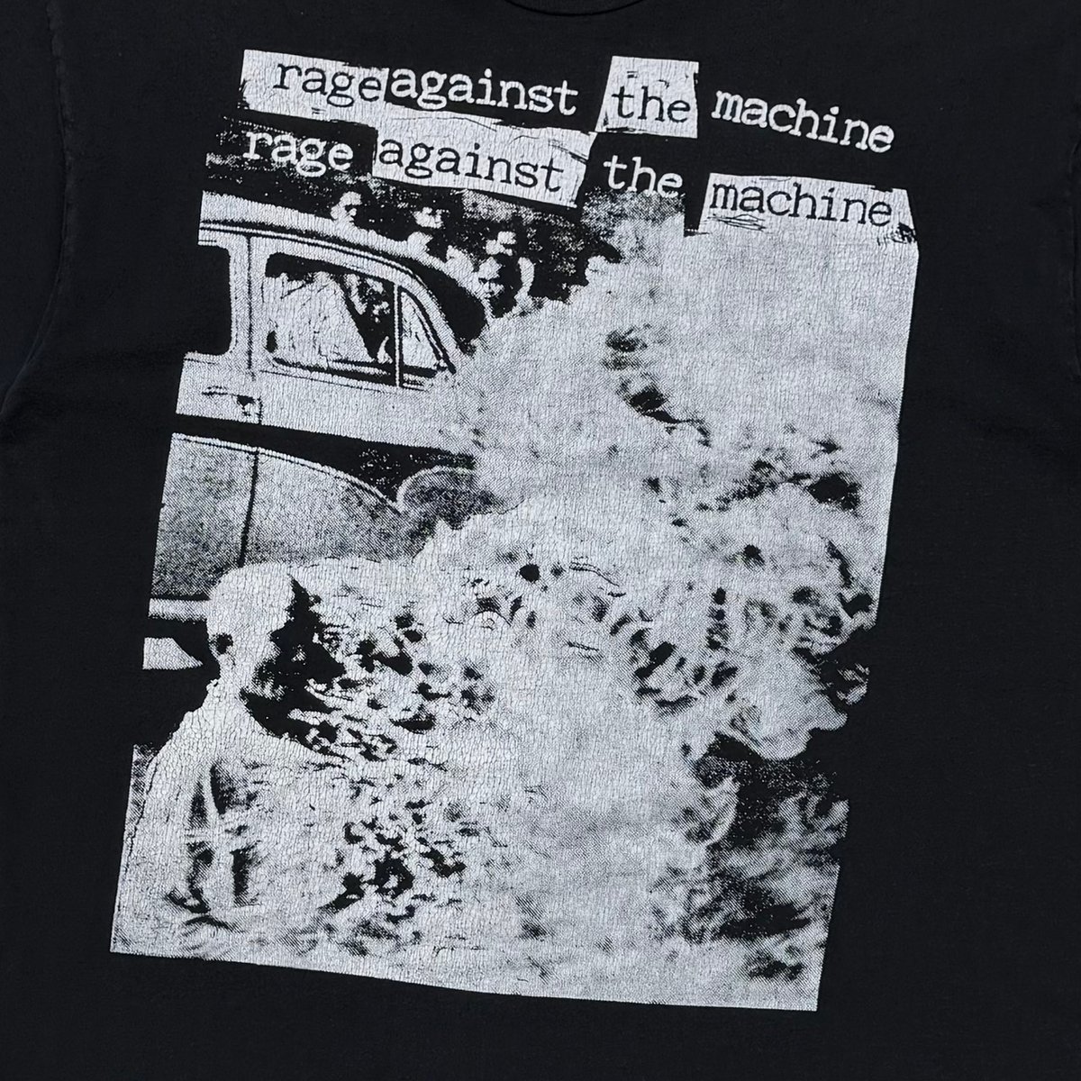 RAGE AGAINST THE MACHINE BURNING MONK BACK TEXT