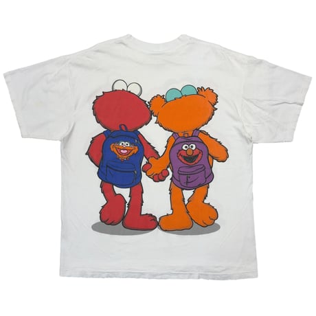 SESAME STREET ELMO & ZOE WHITE TULTEX XL 1217