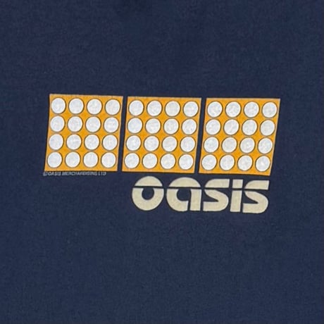 oasis Y2K ORANGE BLOCK LOGO NAVY FRUIT OF THE LOOM LARGE 8918