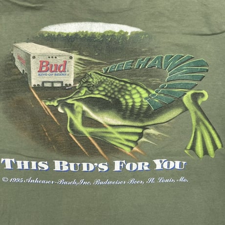 Budweiser 1995 KING OF BEERS GREEN FITS XL 1880