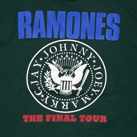 RAMONES THE FINAL TOUR HEY HO LET'S GO GREEN anvil XL 6907