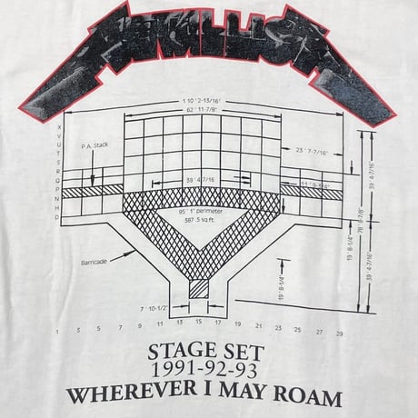 METALLICA 1991 WHEREVER I MAY ROAM STAGE SET WHITE BROCKUM LARGE 1810