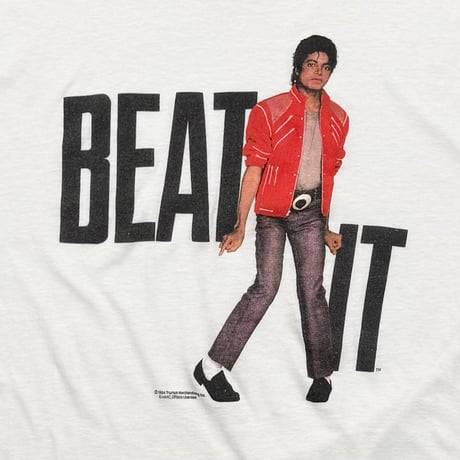 MICHAEL JACKSON BEAT IT SLEEVELESS WHITE XL 9846