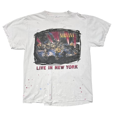 90年代オフィシャルNirvana Live in New York Tシャツ Vintage Nirvana 