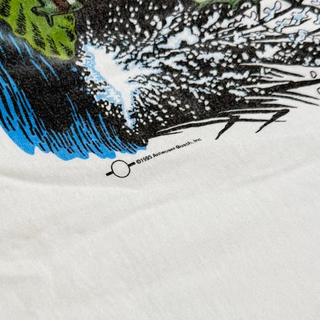 Budweiser 1995 FROG IN POCKET PRINT WHITE ONEITA XL 0173