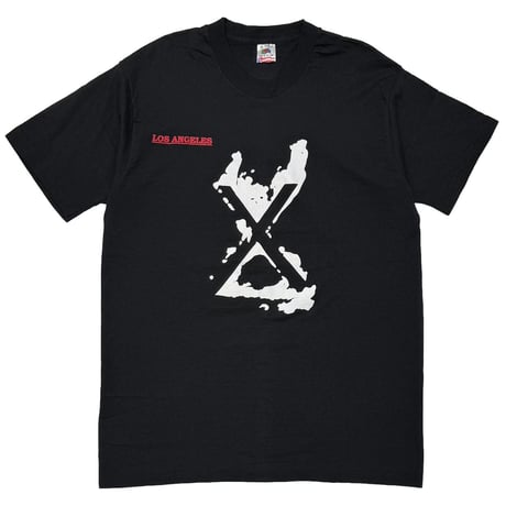 X LOS ANGELS FRONT LOGO BLACK FRUIT OF THE LOOM MEDIUM 9344