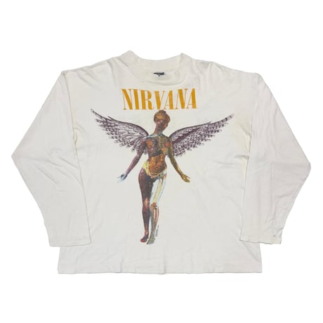 NIRVANA IN UTERO LS WHITE SCREEN STARS XL 9573
