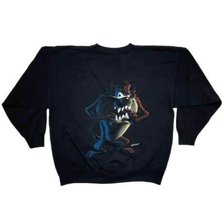 LOONEY TUNES 1994 TAZMANIAN DEVIL DOUBLE SIDE PRINT CREWNECK SWEAT XL 6151