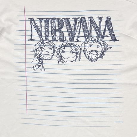 NIRVANA 1997 NOTE WHITE FRUIT OF THE LOOM LARGE 4144