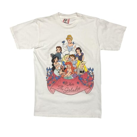 DISNEY PRINCESS WHERE THE GIRLS ARE TEE WHITE SMALL 8307