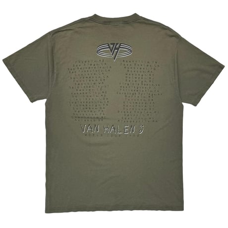 VAN HALEN WORLD TOUR 1998 FADED OLIVE GIANT BY TULTEX XL 0896