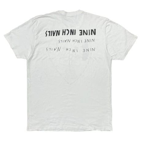 NINE INCH NAILS HEART CUT OFF EACH HEADS WHITE FITS LARGE 0628