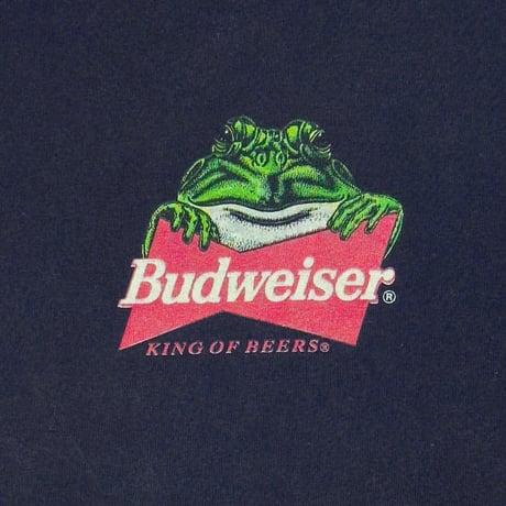 Budweiser 1997 3 FROGS & VARIOUS Budweiser BEER NAVY SOF TEE XL 3051
