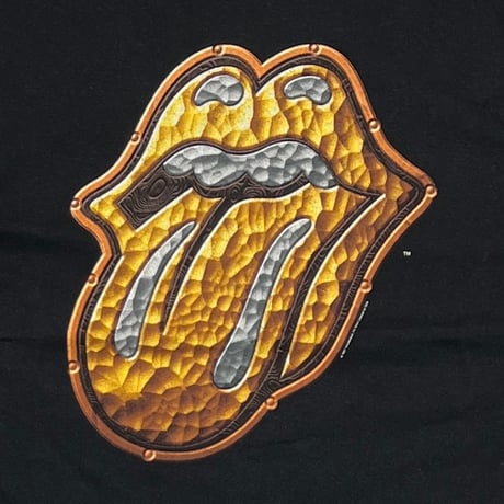 THE ROLLING STONES 1997-98 BRIDGE TO BABYLON GOLD TONGUE BLACK ANVIL LARGE 1563