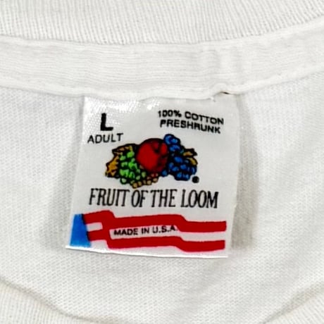MTV MUSIC TELEVISION WHITE FRUIT OF THE LOOM LARGE 7697