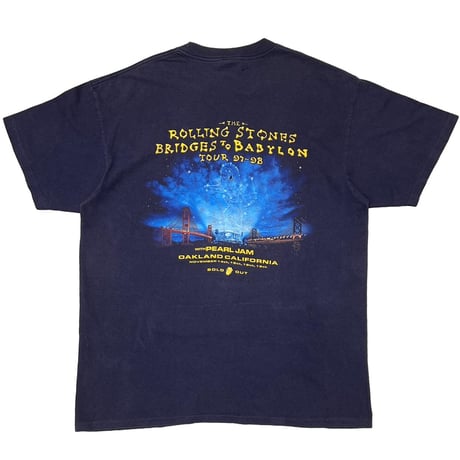 ROLLING STONES BRIDGES TO BABYLON TOUR 97-98 WITH PEARL JAM NAVY ANVIL XL 5177